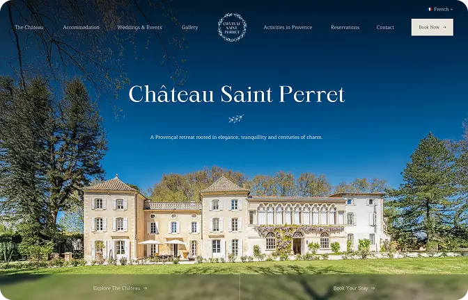 Boutique hotel website